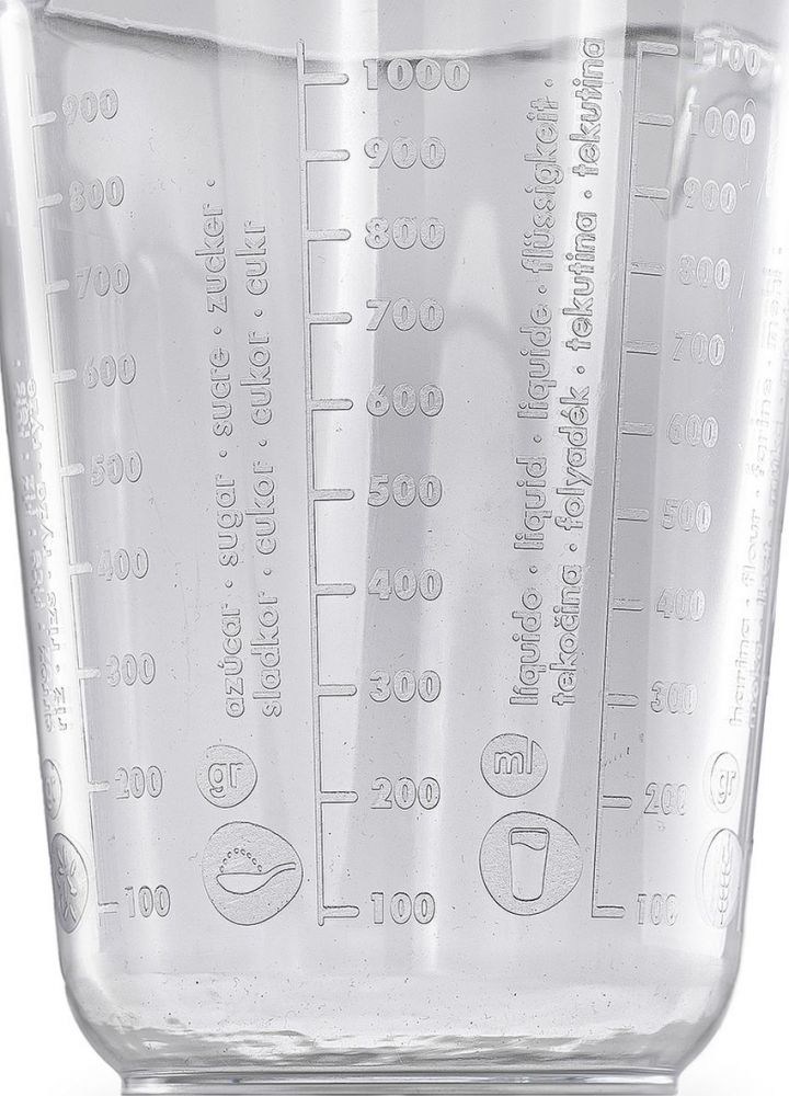 Messbecher 1l Kunststoff Transparent Messkanne Füllvolumen 1 Liter  Literbecher-DanDiBo