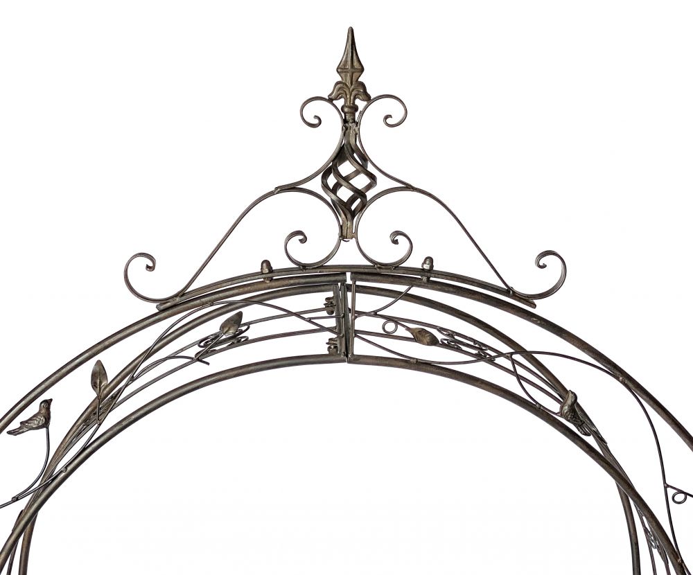 DanDiBo rose arch with door metal 18604 archway garden gate iron climbing aid trellis round arch door