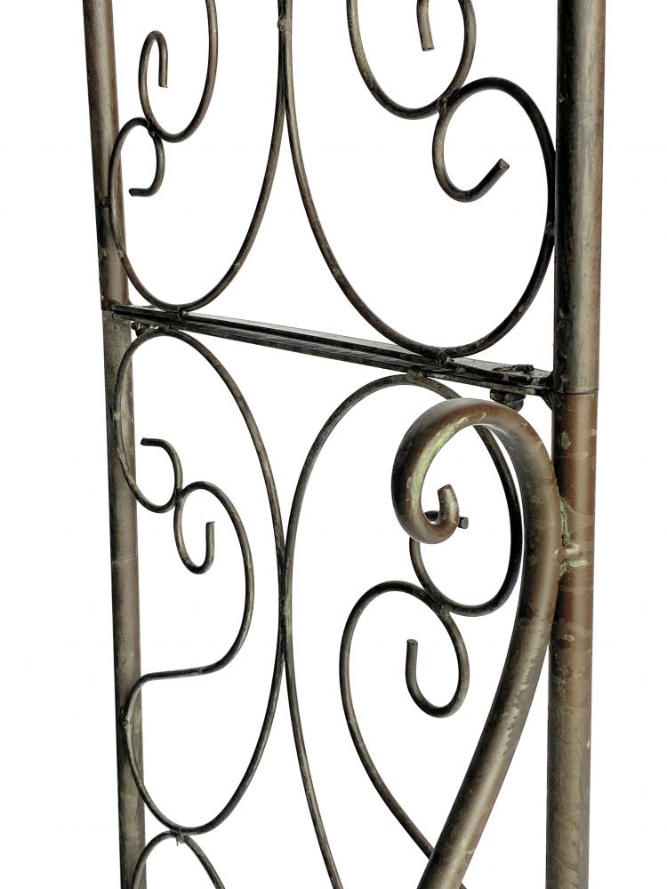 DanDiBo Rose arch metal 254x159 cm Brown 96025 Archway Garden gate Iron climbing aid Trellis Round arch without door