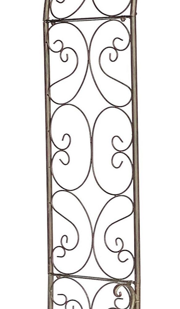 DanDiBo Rose arch metal 254x159 cm Brown 96025 Archway Garden gate Iron climbing aid Trellis Round arch without door