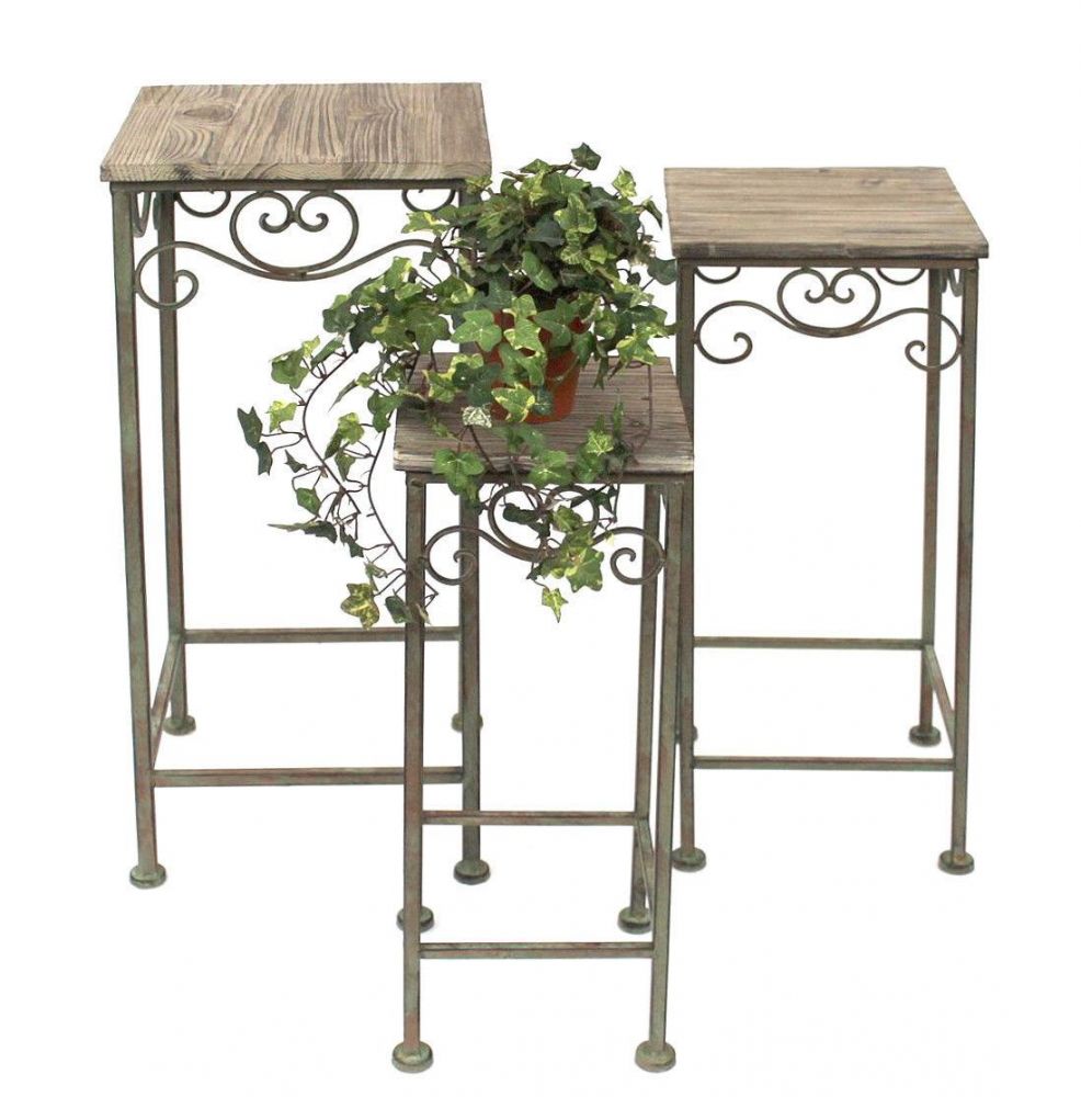 Flower stand Malega Set of three 11134 Flower stool 56, 64, 72cm square Flower column