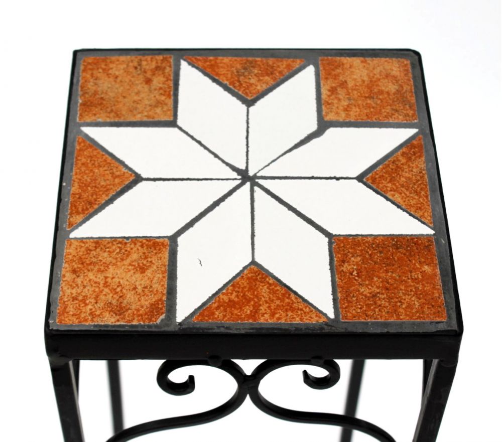 DanDiBo flower stool mosaic square 46 cm flower stand 12012 side table plant stand mosaic table