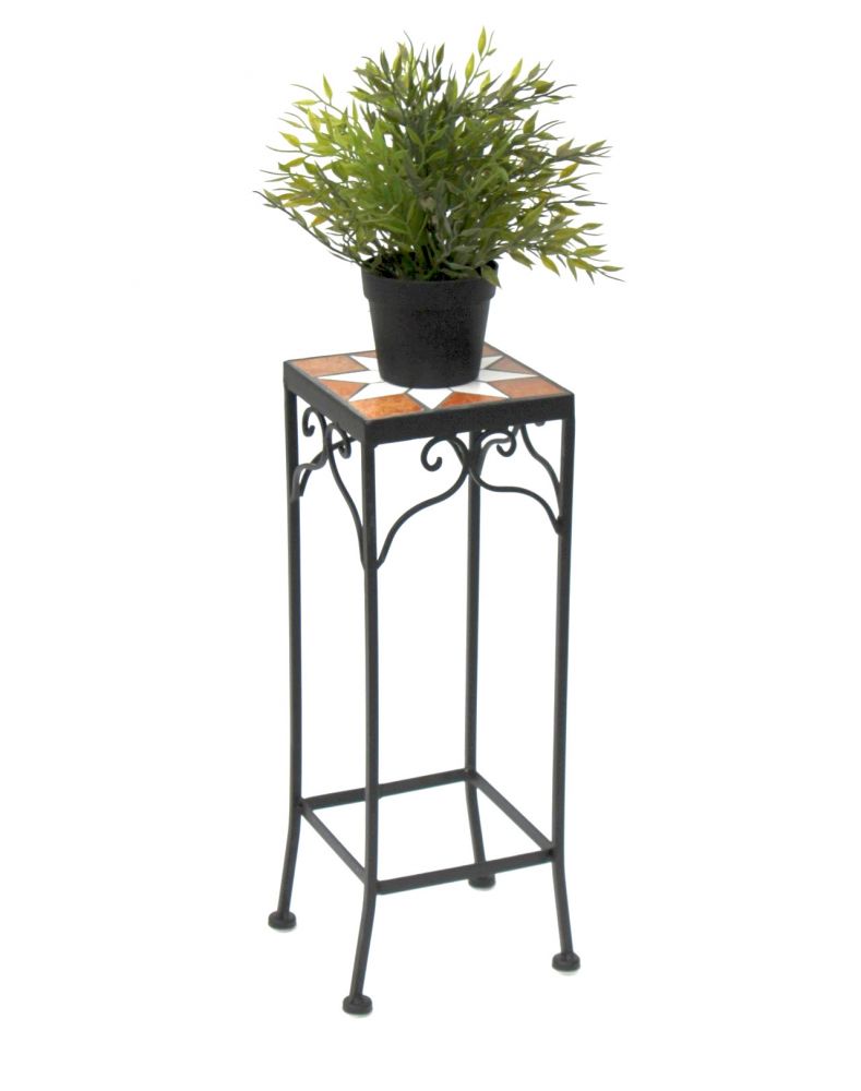 DanDiBo flower stool mosaic square set of 2 46 and 54 cm flower stand 12012 side table plant stand mosaic table