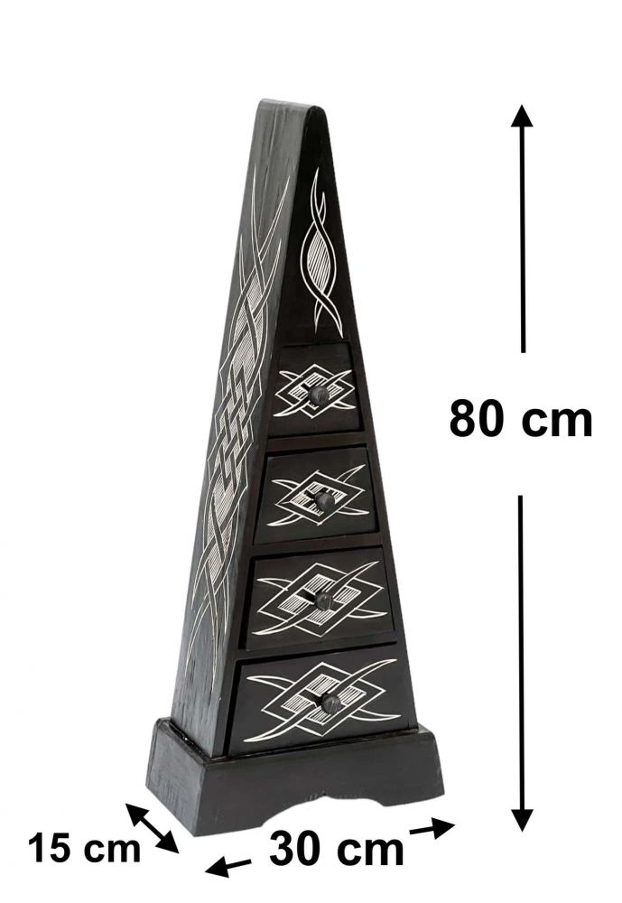 Pyramide - Kommode mit 4 Schubladen "Celtic" 80cm