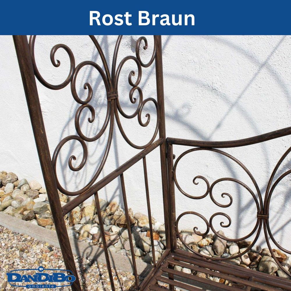 DanDiBo Rose arch with bench Metal Stable 120 cm wide 120852 Trellis Bench Trellis Pergola