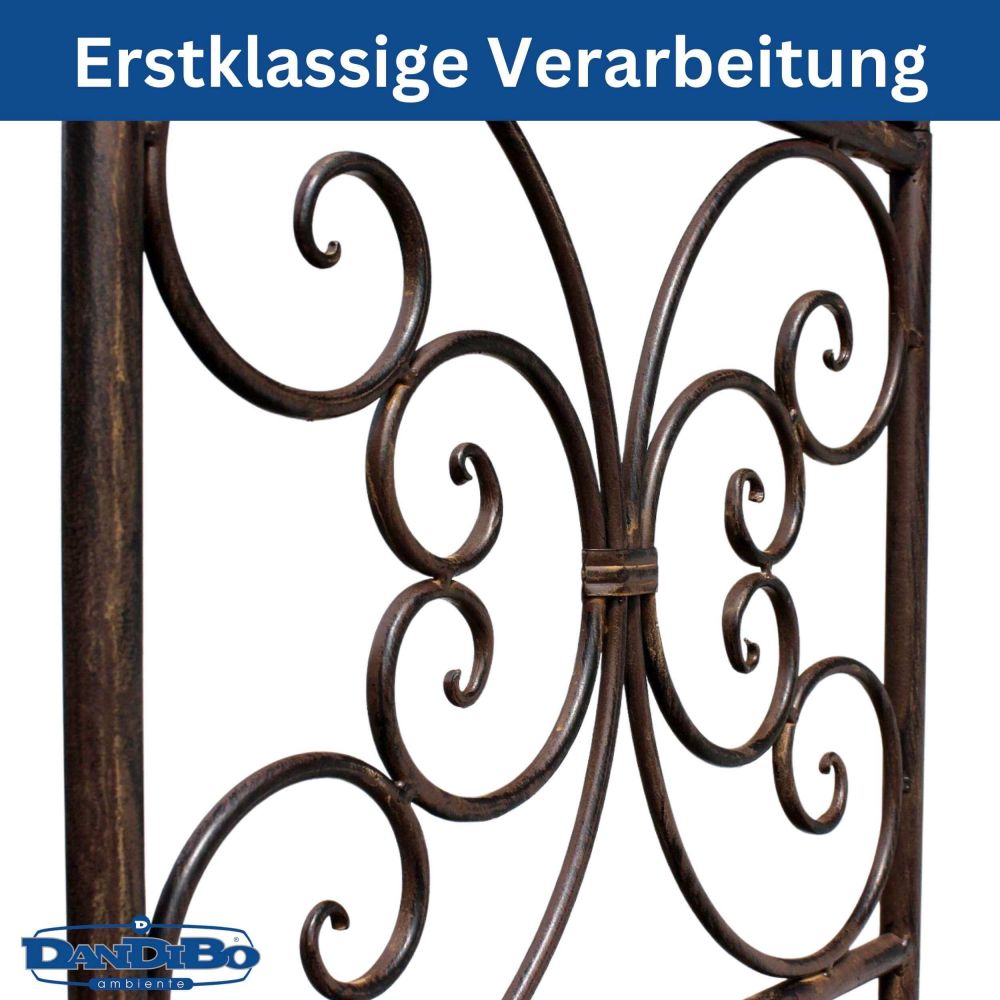 DanDiBo Rose arch with bench Metal Stable 120 cm wide 120852 Trellis Bench Trellis Pergola