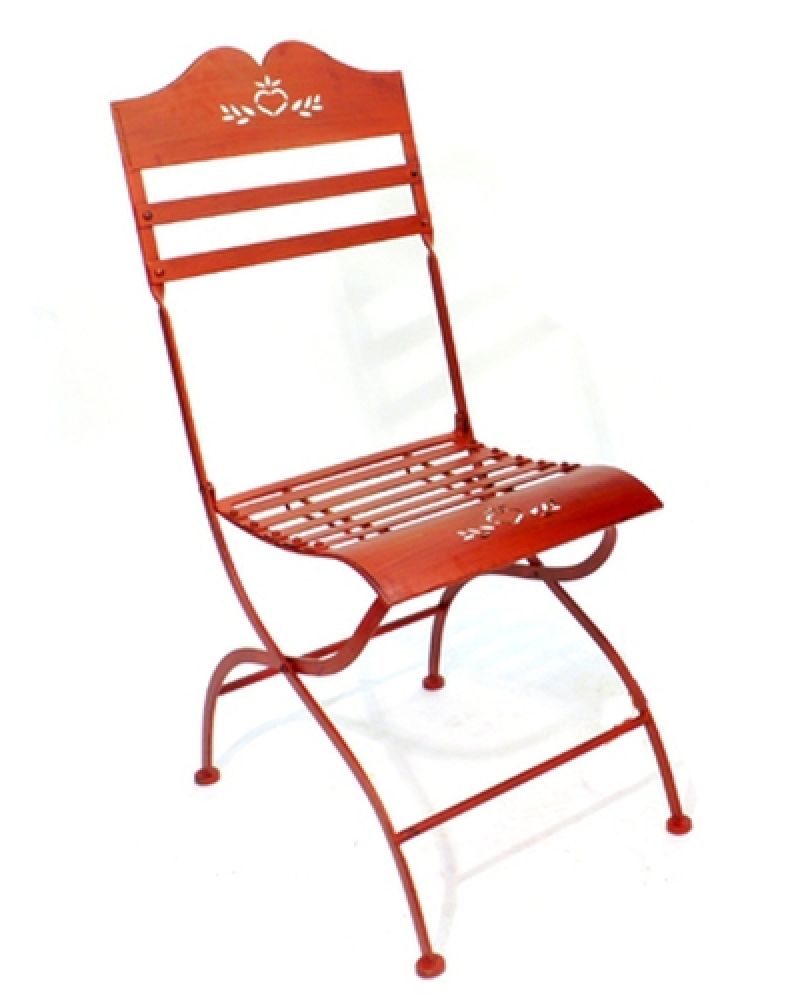 DanDiBo bistro chair metal red 18621 folding chair garden chair folding metal chair chair vintage