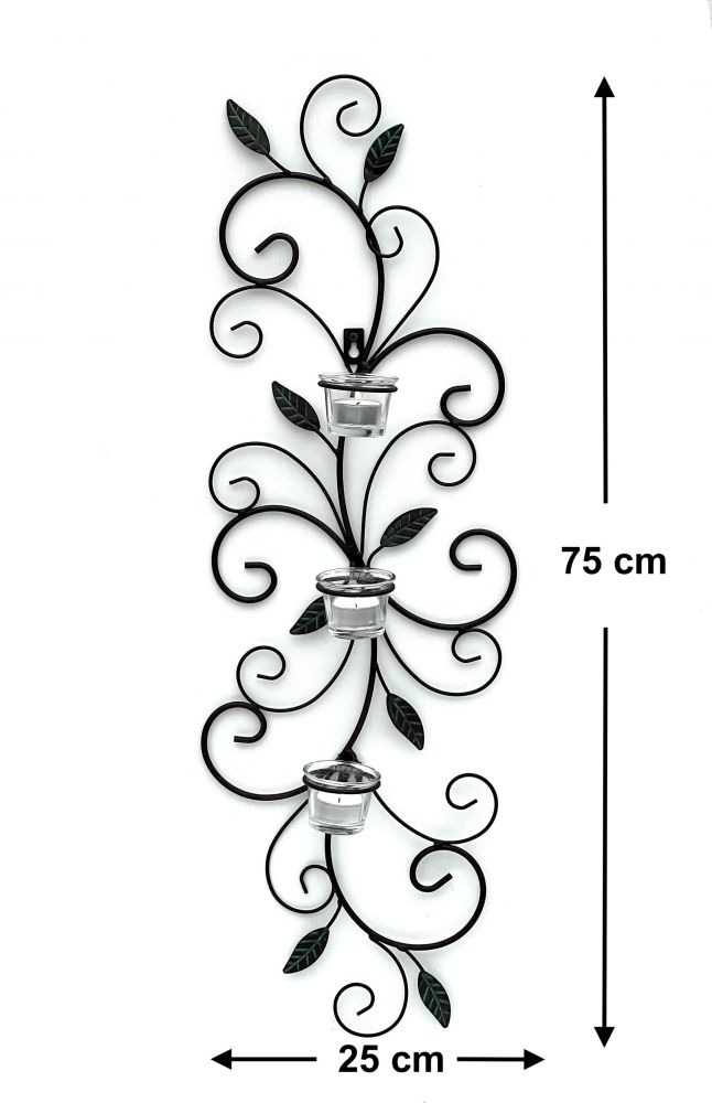 DanDiBo wall tealight holder metal wall 131001 tealight holder 75 cm sconce candle holder wall candle holder wall decoration