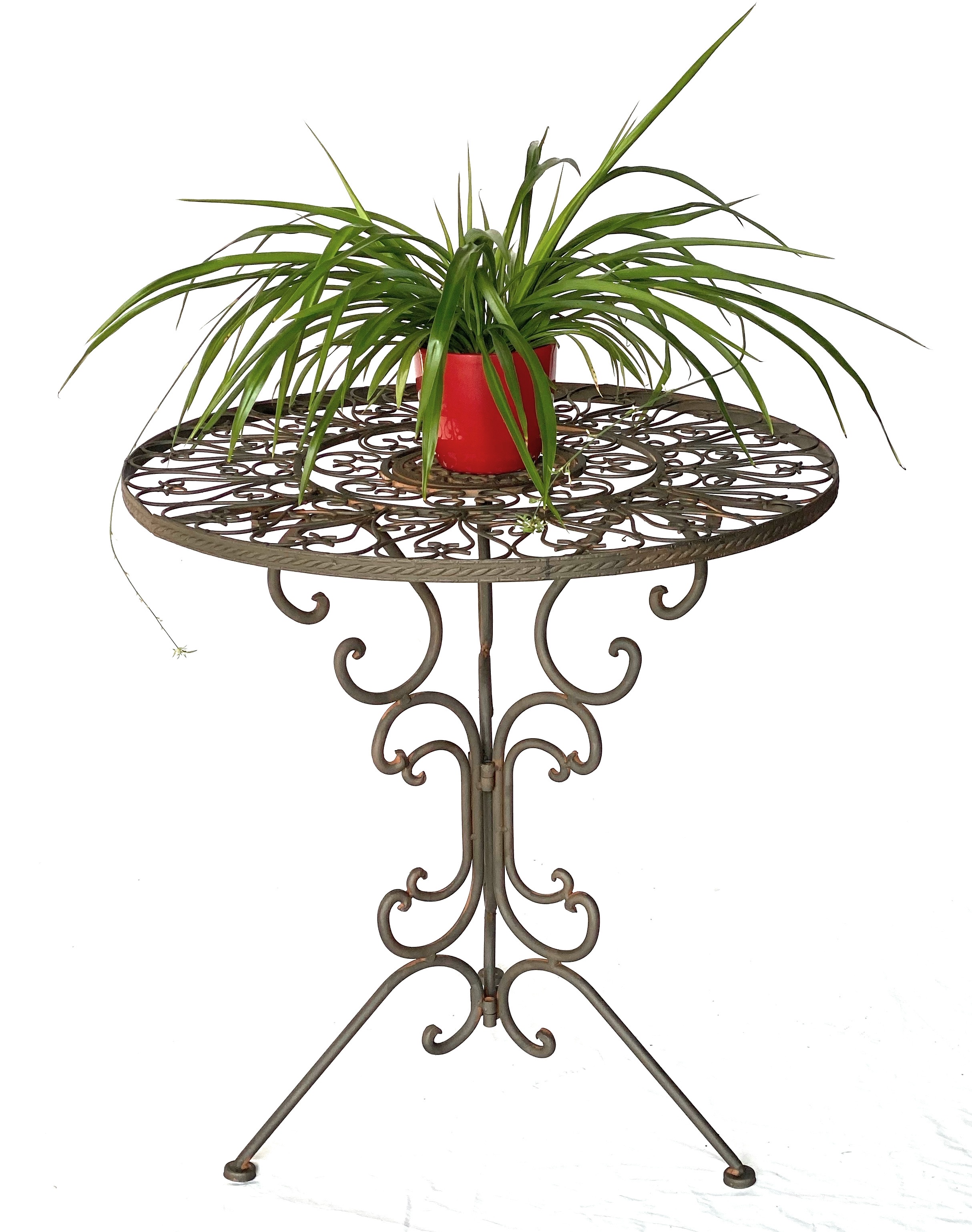 Tisch Bistrotisch Antik Rund Gartentisch Metall 1792