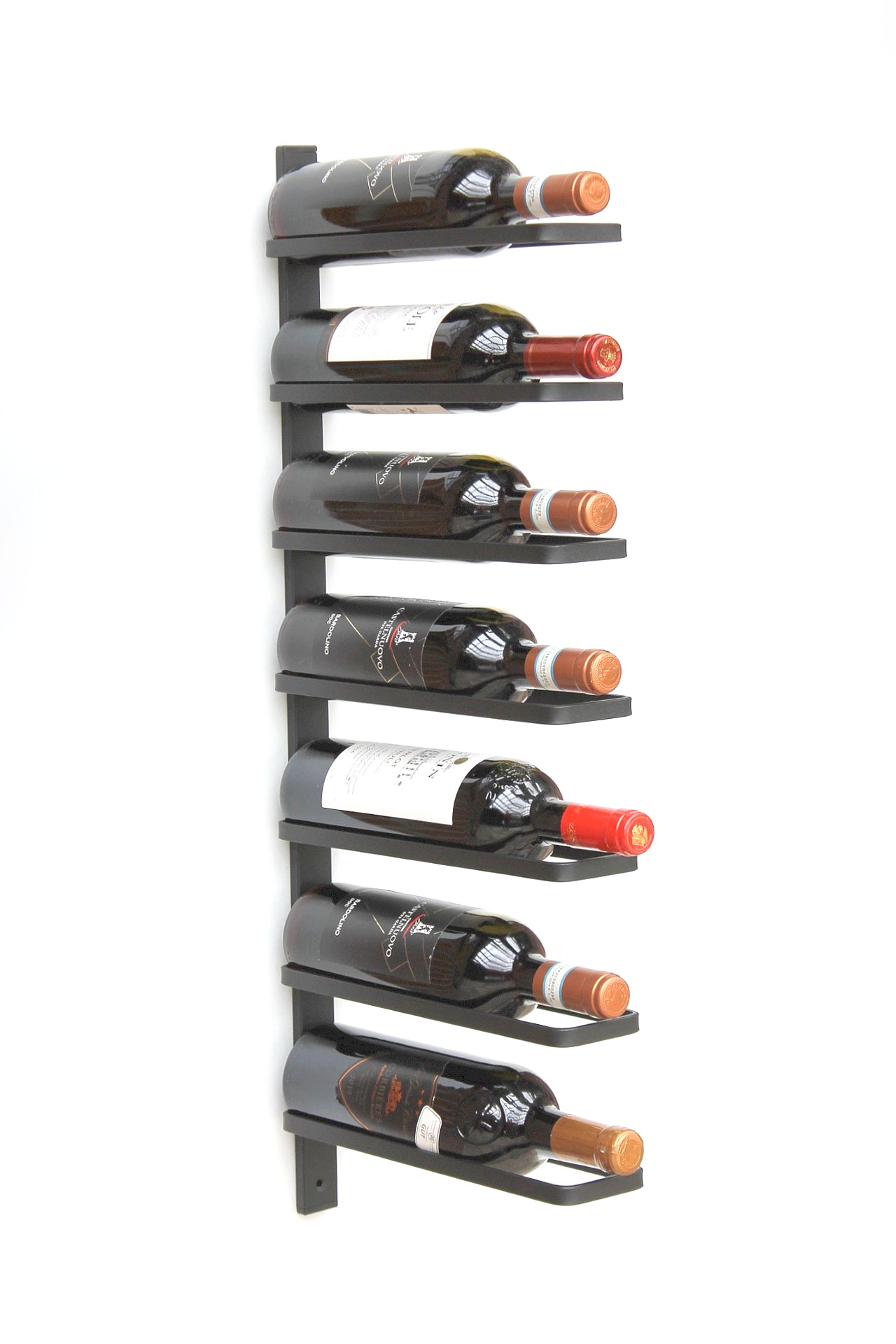 Botellero para Vino Metal Pared Esto 116CM Negro Soporte de Botellas Diseño